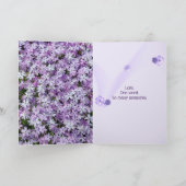 Paarse phlox voor vrolijk Jubileum Kaart (Binnen)