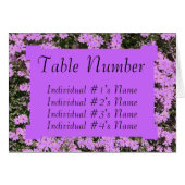 Paarse Phlox Wedding Table Sjabloon (Voorkant Horizontaal)