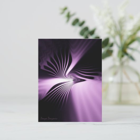 Paarse Phoenix Briefkaart (Staand voorkant)