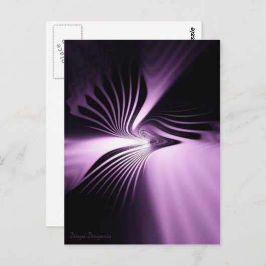 Paarse Phoenix Briefkaart (Voorkant / Achterkant)