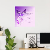 Paarse Phoenix Rumi Quote Poster (Thuiskantoor)