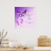 Paarse Phoenix Rumi Quote Poster (Keuken)