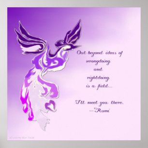 Paarse Phoenix Rumi Quote Poster