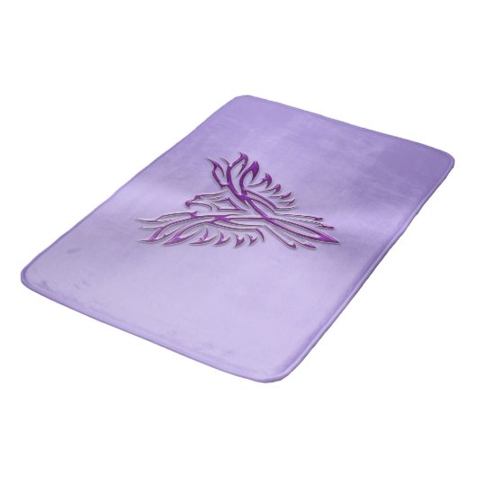 Paarse Phoenix stijgt op lila gepolijst uitzicht Badmat (Gekanteld)