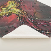 Paarse Phoenix Tiffany Glas Sherpa Deken (3/4)
