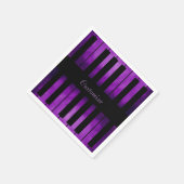 Paarse Piano Keys Music Napkins Servetten (Hoek)