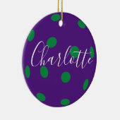 Paarse pickleball met aangepast bericht op de acht keramisch ornament (Rechts)