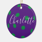 Paarse pickleball met aangepast bericht op de acht keramisch ornament (Links)