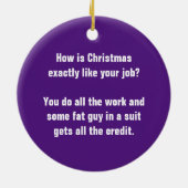 Paarse pickleball met aangepast bericht op de acht keramisch ornament (Achterkant)