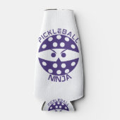 Paarse Pickleball Ninja Bottle Cooler (Voorkant)