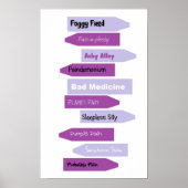 Paarse pijnsignalen poster (Voorkant)