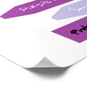 Paarse pijnsignalen poster (Hoek)