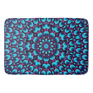 Paarse pijpen  blauwe kaleidoscoop badmat