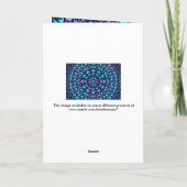 Paarse pijpen blauwe kaleidoscoop kaart (Achterkant)