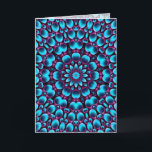 Paarse pijpen  blauwe kaleidoscoop kaart<br><div class="desc">Ideaal voor alle gelegenheden,  schrijf je persoonlijke boodschap binnen! Mooie dye,  kaleidoscoop en fractale patronen zijn geweldig voor iedereen die graag kleurrijk is.</div>