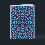 Paarse pijpen  blauwe kaleidoscoop kaart<br><div class="desc">Ideaal voor alle gelegenheden,  schrijf je persoonlijke boodschap binnen! Mooie dye,  kaleidoscoop en fractale patronen zijn geweldig voor iedereen die graag kleurrijk is.</div>