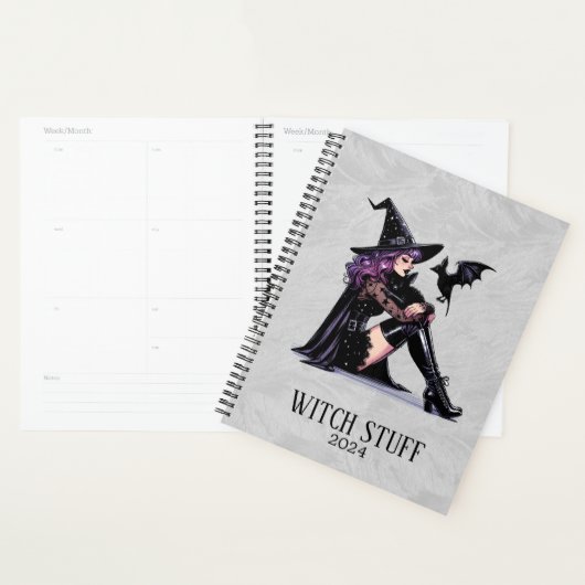 Paarse Pin Up Witch Planner (Display)