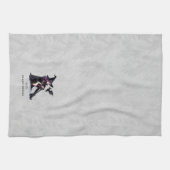 Paarse Pin Up Witch Theedoek (Horizontaal)