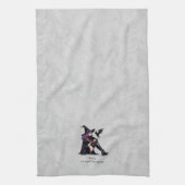 Paarse Pin Up Witch Theedoek (Verticaal)