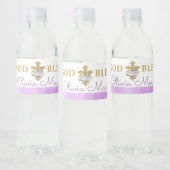 Paarse pinda's Baptisme Water Fleslabels Waterfles Etiket (Flessen)