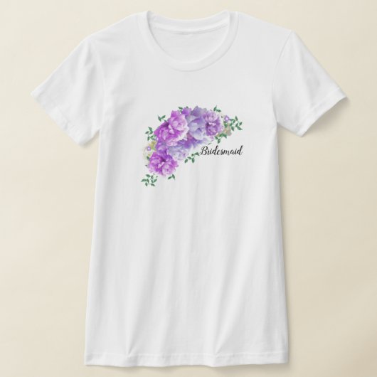 Paarse pinda's Bridesmaid T-Shirt (Laagn)