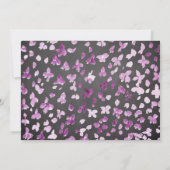 Paarse pinda's Floral Bridal Shower Kaart (Achterkant)