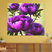 Paarse pinda's Floral Digital Canvas Afdruk (Insitu (Woonkamer))