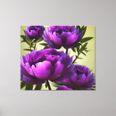 Paarse pinda's Floral Digital Canvas Afdruk (Voorkant)