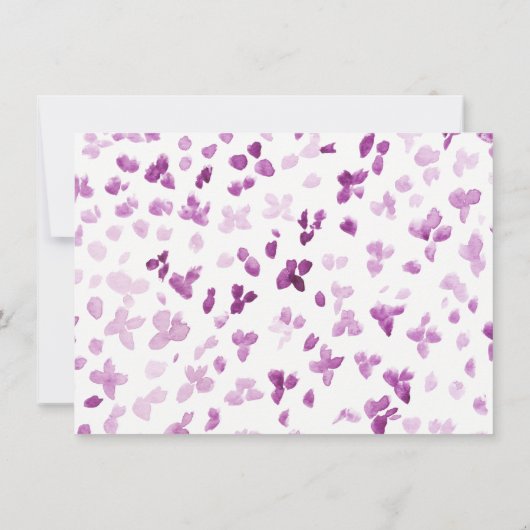 Paarse pinda's Floral Pasen Brunch Kaart (Achterkant)