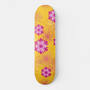 Paarse pinda's Gele tuinbouwbloemen Persoonlijk Skateboard