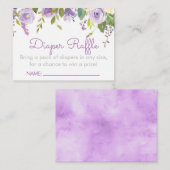 Paarse pinda's luierplaatjes voor rotatiepersen informatiekaartje (Voorkant / Achterkant)