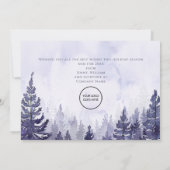 Paarse Pine Tree Christmas Zakelijke Logo Feestdagenkaart (Achterkant)