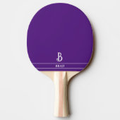 Paarse Pingpongbat met Monogram Tafeltennisbatje (Achterkant)