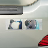 Paarse Pinguïn I Bumpersticker (Op auto)