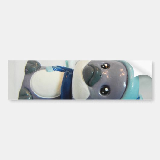 Paarse Pinguïn I Bumpersticker (Voorkant)
