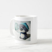Paarse Pinguïn I Koffiemok (Voorkant links)