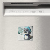 Paarse Pinguïn I Magneet (Insitu (Vaatwasser))