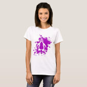 Paarse pinguïn t-shirt (Voorkant volledig)