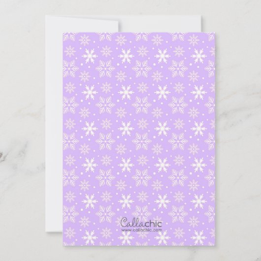 Paarse Pinguïn Verjaardag Uitnodigingen (Meisjes) (Achterkant)