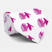 Paarse pinguïns stropdas (Opgerold)
