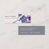 PAARSE PINK BLUE INK WASMIDDEL WATERVERF MINI VISITEKAARTJE (Voorkant / Achterkant)