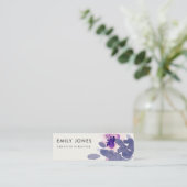 PAARSE PINK BLUE INK WASMIDDEL WATERVERF MINI VISITEKAARTJE (Staand voorkant)