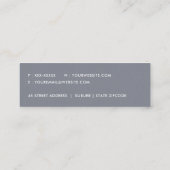 PAARSE PINK BLUE INK WASMIDDEL WATERVERF MINI VISITEKAARTJE (Achterkant)