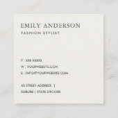 PAARSE PINK BLUE INK WASMIDDEL WATERVERF VIERKANTE VISITEKAARTJE (Achterkant)