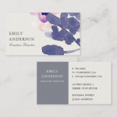 PAARSE PINK BLUE INK WASMIDDEL WATERVERF VISITEKAARTJE (Voorkant / Achterkant)