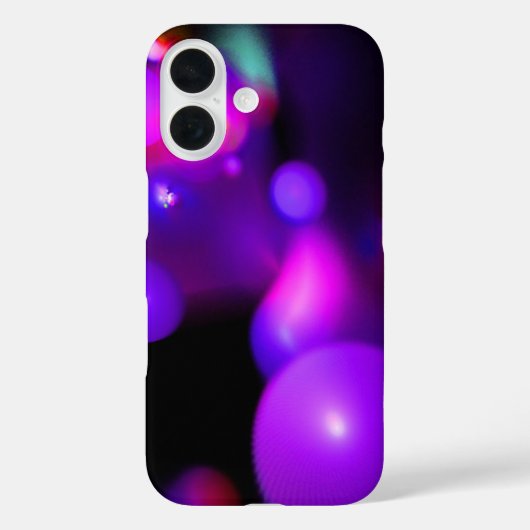 PAARSE PINK FUCHSIA FRACTALE BUBBELS IN ZWART Case-Mate iPhone CASE (Achterkant)