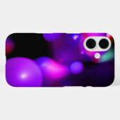 PAARSE PINK FUCHSIA FRACTALE BUBBELS IN ZWART Case-Mate iPhone CASE (Achterkant (horizontaal))