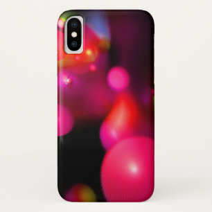 PAARSE PINK FUCHSIA ORANJE KANTUMBUBBELS iPhone X HOESJE