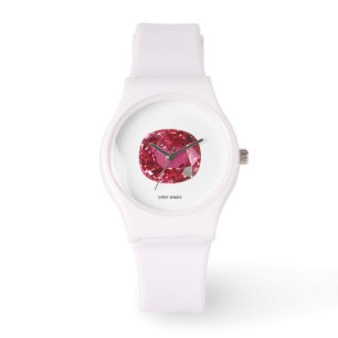 Paarse PInkish Horloge