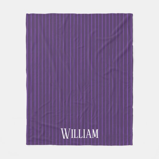 Paarse pinstripes fleece deken (Voorkant)